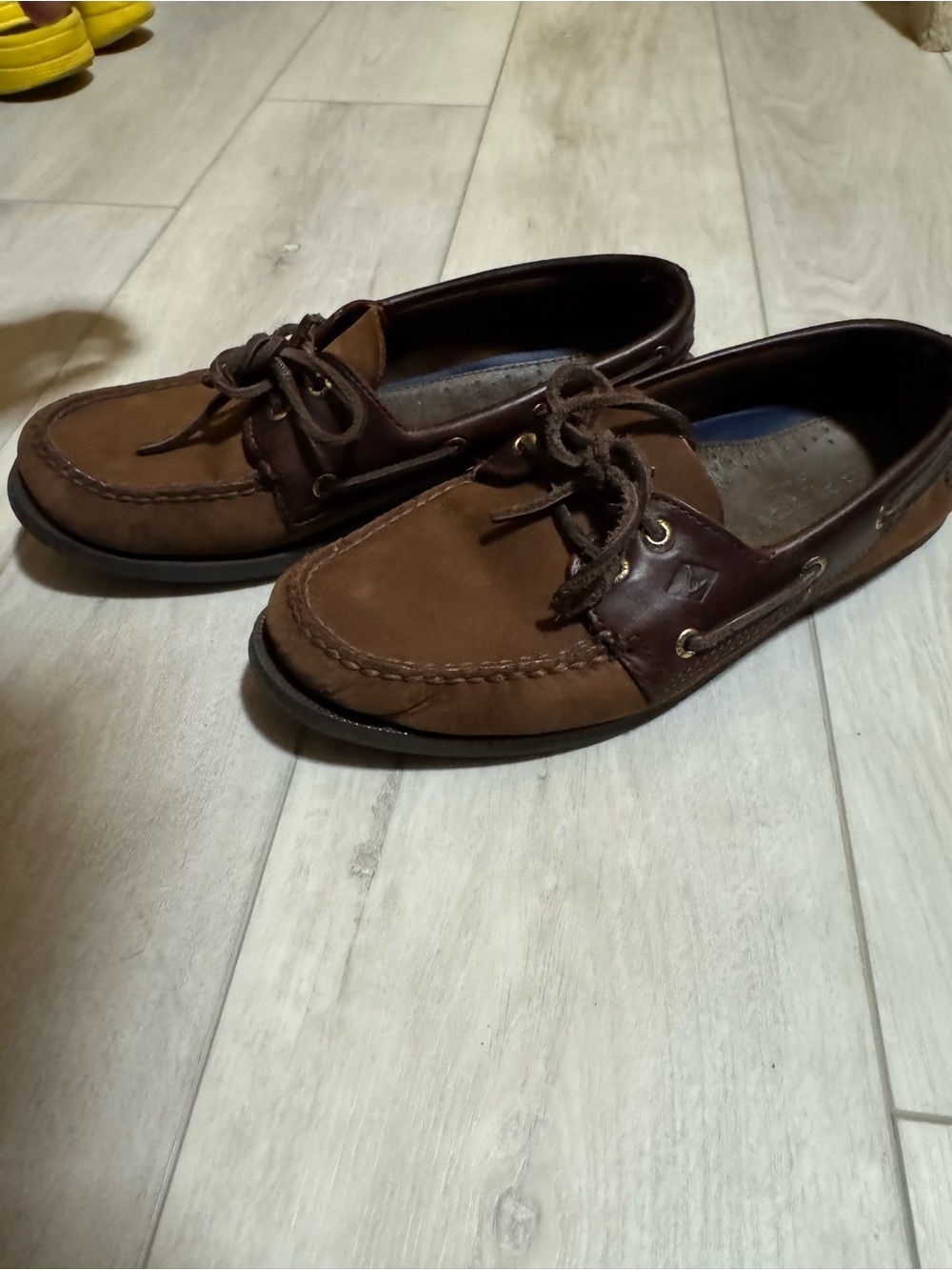 Mens Sperry Top Sider Brown Leather Boat Shoes Size 10M